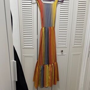 Multicolor Sleeveless Maxi Dress